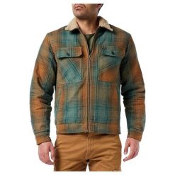Kurtka turystyczna męska Billabong Barlow Sherpa przejściowa. Brązowe kurtki męskie Billabong, m, bez wzorów, z bawełny, sportowe, bez kaptura. W wyprzedaży za 348.00 zł.