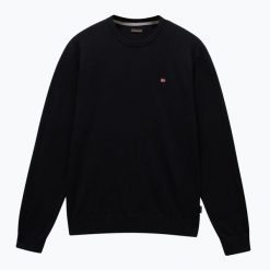 Sweter męski Napapijri Droz 5. Czarne swetry męskie Napapijri, l, bez wzorów, bez kołnierzyka, bez ramiączek. Za 279.99 zł.