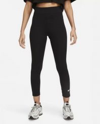 Legginsy Nike Sportswear Classics High-Waisted 78, Czarny, Kobiety. Czarne legginsy damskie Nike, bez wzorów, z bawełny. Za 206.70 zł.