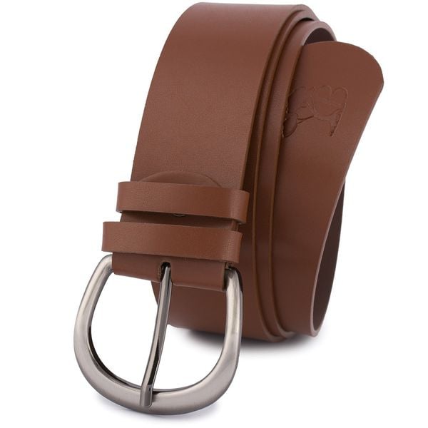 Pasek skórzany BELTIMORE r.85-100 cm D87 brązowy. Brązowe paski damskie bez wzorów. Za 49.90 zł.