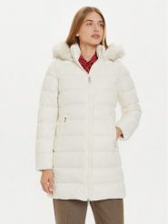 Tommy Hilfiger Płaszcz zimowy WW0WW43122 Écru Regular Fit. Płaszcze damskie Tommy Hilfiger, na zimę, m, bez wzorów, z syntetyku, bez kołnierzyka, bez kaptura. Za 1,009.00 zł.