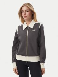 EA7 Emporio Armani Bluza 7W001328 AF25623 U8117 Szary Regular Fit. Szare bluzy damskie EA7 Emporio Armani, l, bez wzorów, z bawełny, bez ramiączek, bez kaptura. Za 714.99 zł.