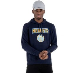 Bluza z kapturem Denver Nuggets NBA. Niebieskie bluzy męskie New Era, m, bez wzorów, z kapturem. W wyprzedaży za 271.95 zł.
