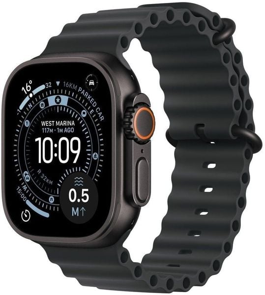 Smartwatch Apple Watch Ultra 3 GPS + Cellular 49mm Black Titanium / Ocean Band Czarny (MF0J4QR/A). Czarne zegarki smartwatch Apple, bez wzorów. Za 3,554.11 zł.