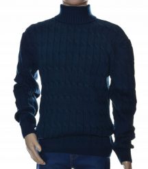 Ciepły wełniany sweter męski z golfem szetland golf z wełny 2XL XXL granat. Swetry męskie Ombre, m, bez wzorów, z wełny, bez kołnierzyka, bez ramiączek. Za 272.31 zł.