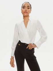 Elisabetta Franchi Body CB-007-46E2 Biały Regular Fit. Białe body Elisabetta Franchi, bez wzorów, z jedwabiu. Za 1,329.00 zł.