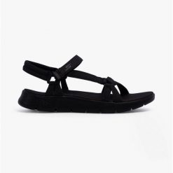 Sandały damskie SKECHERS Go Walk Flex Sandal Sublime. Czarne sandały damskie Skechers, bez wzorów, bez obcasa, bez zapięcia. Za 209.99 zł.