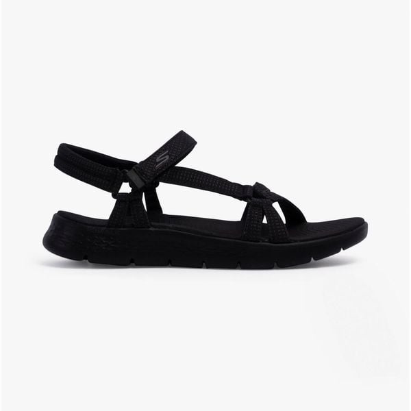 Sandały damskie SKECHERS Go Walk Flex Sandal Sublime. Czarne sandały damskie Skechers, bez wzorów, bez obcasa, bez zapięcia. Za 169.99 zł.