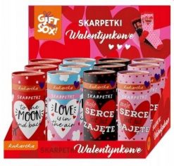 Skarpetki Walentynki Love is in the air. Skarpetki damskie KUKARTKA, bez wzorów. Za 38.59 zł.