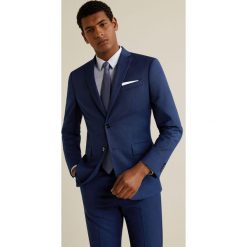 Mango Man - Marynarka Brasilia. Niebieskie garnitury męskie Mango Man, bez wzorów, z elastanu, casualowe. W wyprzedaży za 139.90 zł.