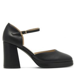 Czółenka Lasocki. Czarne czółenka damskie Lasocki, bez wzorów, bez obcasa, bez zapięcia. Za 269.99 zł.