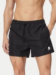 KARL LAGERFELD Szorty kąpielowe B1M46011 Czarny Regular Fit. Czarne kąpielówki męskie KARL LAGERFELD, m, bez wzorów, z syntetyku. Za 299.99 zł.