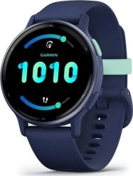 Zegarek sportowy Garmin Vivoactive 5 Granatowy (010-02862-12). Niebieskie zegarki sportowe Garmin, bez wzorów. Za 969.99 zł.
