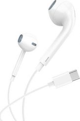 Słuchawki Foneng Słuchawki douszne, przewodowe Foneng T15, USB-C, 1.2m (białe). Białe słuchawki dokanałowe Foneng. Za 20.66 zł.