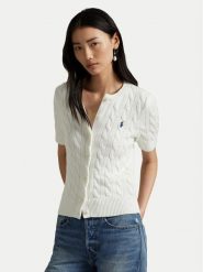 Polo Ralph Lauren Kardigan 211966720001 Biały Slim Fit. Białe kardigany damskie Polo Ralph Lauren, xl, bez wzorów, z bawełny, bez kołnierzyka. Za 840.99 zł.