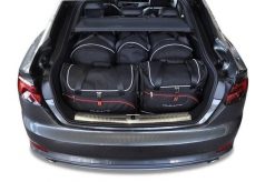 Torby Do Bagażnika Audi A5 Sportback 2017-2024 5Szt Kjust. Czarne torby podróżne damskie KJUST, bez wzorów, z kauczuku. Za 1,421.00 zł.