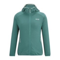 Damska Bluza Polarowa Huntdale Fleece Jacket. Zielone bluzy damskie Regatta, na zimę, bez wzorów, z polaru, sportowe, bez ramiączek, bez kaptura. Za 160.99 zł.