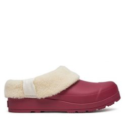 Klapki Hunter. Czerwone klapki damskie Hunter, bez wzorów, bez obcasa, bez zapięcia. Za 419.99 zł.