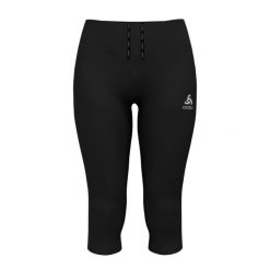 Legginsy 3/4 do biegania damskie Odlo ESSENTIAL. Czarne legginsy damskie ODLO, bez wzorów, sportowe. Za 269.99 zł.
