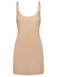 Chantelle Halka Soft Stretch C10610 Beżowy Slim Fit. Brązowe koszule nocne damskie Chantelle, bez wzorów, z syntetyku, bez ramiączek. Za 189.99 zł.