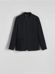Marynarka comfort fit - ciemnoszary. Szare garnitury męskie Reserved, l, bez wzorów, z tkaniny. W wyprzedaży za 199.99 zł.