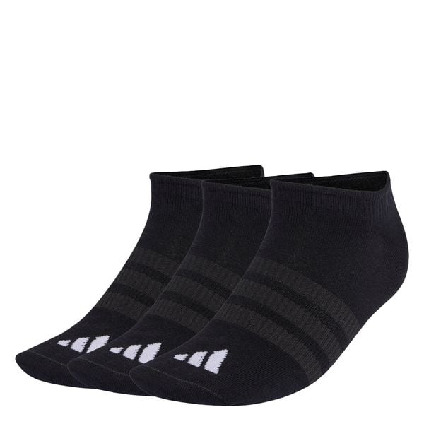 SKARPETY THIN&LIGHT SPORTSWEAR NO SHOW 3 PAIR PACK. Czarne skarpetki damskie Adidas, bez wzorów, z bawełny. Za 44.95 zł.
