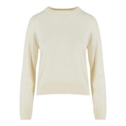 Sweter damski z okrągłym dekoltem Urban Classics. Białe swetry nierozpinane damskie Urban Classics, na zimę, bez wzorów, z materiału, eleganckie, bez kołnierzyka, bez ramiączek. Za 198.50 zł.