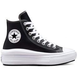 Adidasy Converse Chuck Taylor All Star Move Platform, Dla obu płci. Czarne obuwie sportowe damskie Converse, bez wzorów, ze skóry ekologicznej, bez zapięcia. Za 590.00 zł.