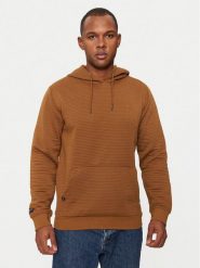 INDICODE Bluza Yalom 55-677 Brązowy Regular Fit. Brązowe bluzy męskie INDICODE, m, bez wzorów, z bawełny, bez ramiączek, bez kaptura. Za 129.99 zł.