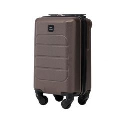 Walizka kabinowa Wings Free Carry On GANNET COFFEE. Brązowe walizki damskie Wings, bez wzorów, z materiału. Za 239.90 zł.