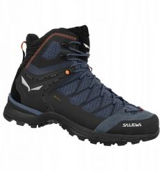 Buty trekkingowe wysokie Salewa Mountain Trainer Lite Mid GTX - java blue/black. Czarne trekkingi męskie Salewa, bez zapięcia. Za 1,113.90 zł.