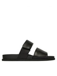 BOSS Klapki Hedrik 50563153 Czarny. Czarne klapki męskie Boss, bez wzorów, ze skóry, bez zapięcia. Za 899.99 zł.