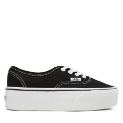 Tenisówki Vans. Czarne trampki i tenisówki damskie Vans, bez wzorów, bez zapięcia. Za 277.99 zł.