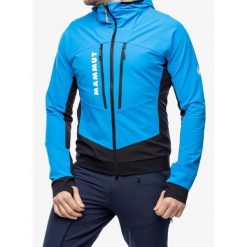 Kurtka softshell męska Mammut Aenergy SO Hybrid Hooded Jacket. Niebieskie kurtki męskie Mammut, na zimę, m, bez wzorów, z softshellu, bez kaptura. Za 869.65 zł.