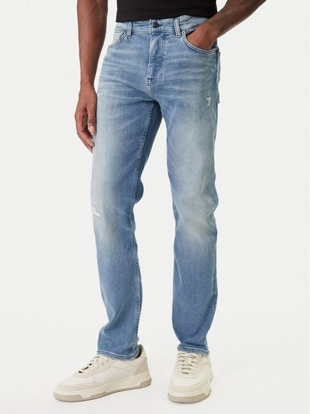 BOSS Jeansy Delaware 50559615 Niebieski Slim Fit. Niebieskie jeansy męskie Boss, z bawełny. Za 699.99 zł.