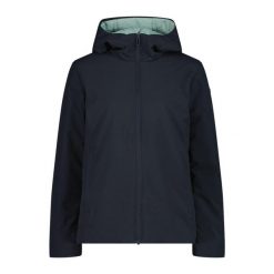 Kobieta odwracalna kurtka przeciwdeszczowa z kapturem na zamek CMP. Czarne kurtki sportowe damskie CMP, bez wzorów, bez ramiączek, z kapturem, trekkingowe. W wyprzedaży za 596.40 zł.