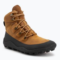 Buty barefoot męskie Vivobarefoot Tracker Winter II. Brązowe buty zimowe męskie Vivobarefoot, bez wzorów, bez obcasa, bez zapięcia. Za 839.99 zł.