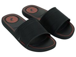 Buty klapki męskie Rider Start Slide Ad. Czarne klapki męskie Rider, bez wzorów, z materiału, bez zapięcia. Za 99.00 zł.