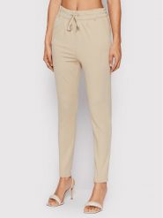 ONLY Spodnie materiałowe Poptrash 15115847 Beżowy Slim Fit. Brązowe spodnie materiałowe damskie ONLY, bez wzorów, z materiału. Za 179.99 zł.