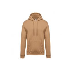 Bluza z kapturem Kariban. Brązowe bluzy męskie KARIBAN, m, bez wzorów, bez ramiączek, z kapturem. Za 175.00 zł.