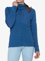 Bluza trekkingowa damska Mammut Aenergy Light ML Hooded Jacket. Niebieskie bluzy damskie Mammut, s, bez wzorów, z materiału, bez ramiączek, bez kaptura. Za 618.19 zł.