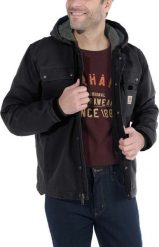 Carhartt Kurtka Carhartt Sandstone Barlett Jacket Black. Czarne kurtki męskie Carhartt, m, bez wzorów, bez kaptura. Za 674.84 zł.