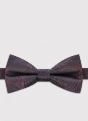 PAKO LORENTE - Żakardowa mucha męska. Brązowe krawaty i muchy Pako Lorente, bez wzorów, z poliesteru, eleganckie. Za 99.99 zł.