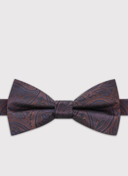 PAKO LORENTE - Żakardowa mucha męska. Brązowe krawaty i muchy Pako Lorente, bez wzorów, z poliesteru, eleganckie. Za 99.99 zł.