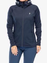 Bluza polarowa damska Peak Performance Rider Zip Hood. Niebieskie bluzy damskie Peak Performance, xs, bez wzorów, z elastanu, klasyczne, bez ramiączek, z kapturem. Za 543.39 zł.
