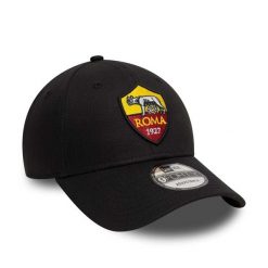 Czapka baseballowa AS Roma Core 9Forty. Czarne czapki damskie New Era, bez wzorów, z bawełny, eleganckie. Za 119.99 zł.