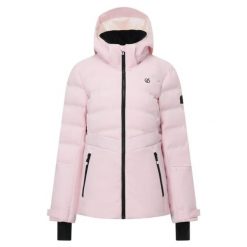Damska kurtka narciarska Gliding II. Brązowe kurtki sportowe damskie Dare 2B, l, bez wzorów, z materiału, bez ramiączek, z kapturem, narciarskie. Za 587.00 zł.