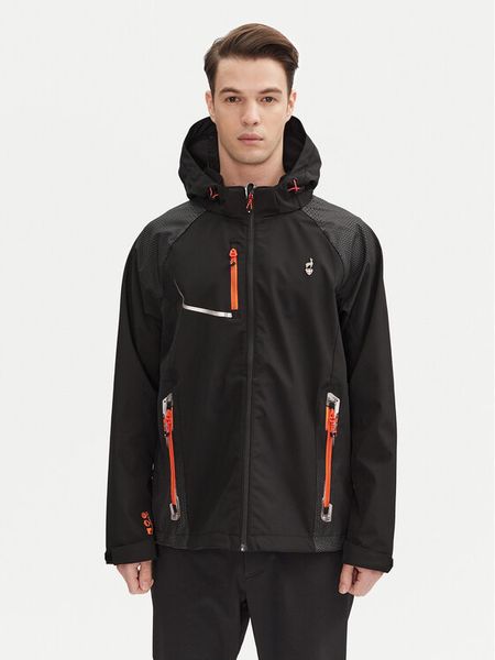 Aulp Kurtka softshell Robin Czarny Regular Fit. Czarne kurtki sportowe męskie Aulp, m, bez wzorów, z softshellu, bez kaptura, outdoorowe. Za 239.99 zł.