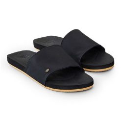 Klapki damskie Rip Curl SWC Bloom. Czarne klapki damskie RIPCURL, bez wzorów, bez obcasa, bez zapięcia. Za 129.99 zł.