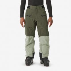 Spodnie narciarskie i snowboardowe męskie Quechua 500 AM. Brązowe spodnie sportowe męskie WED'ZE, l, bez wzorów, z materiału, narciarskie. Za 399.99 zł.